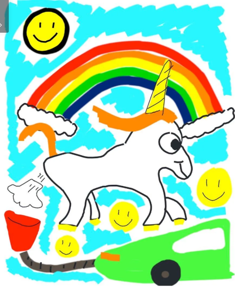 The original Farting Unicorn drawing by Elon Musk